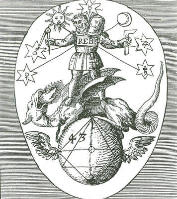 Rebis from Theoria Philosophiae Hermeticae (1617) by Heinrich Nollius